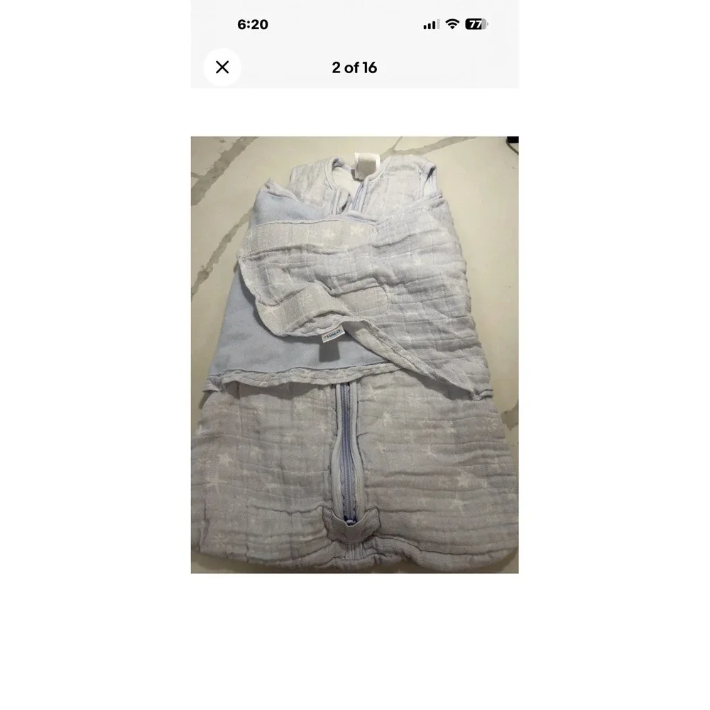 Halo Lot Of 2 Sleepsack Swaddles Sz NB / S Gauzy Gender Neutral Geometric